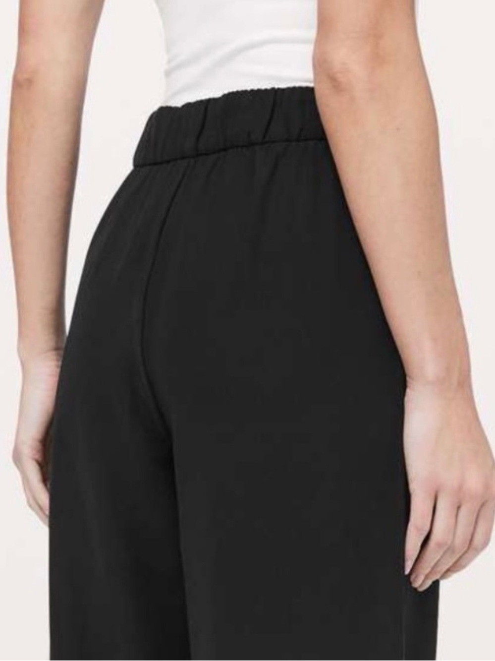 Lululemon NOIR Pant Black Wide Leg Tie Front Trousers Relaxed Fit - Picture 10 of 12